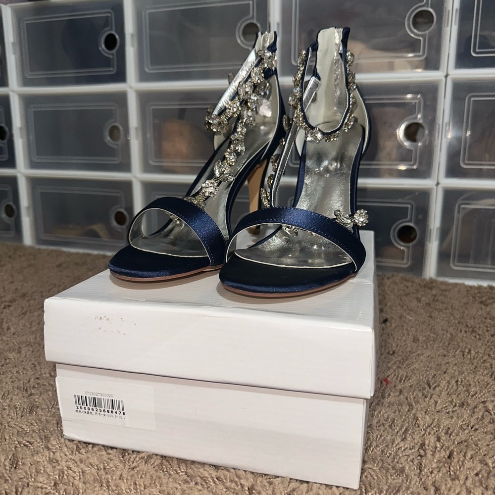 Strappy Jeweled Heels